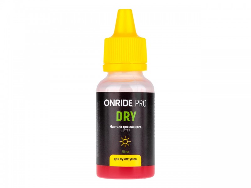 Мастило для ланцюга Onride PRO Dry з PTFE для сухих умов 25 мл