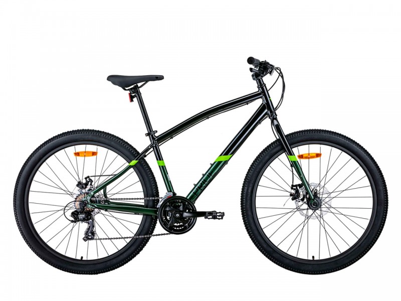 Велосипед Pride Rocksteady AL 7.1 27.5" (XL, чорний/зелений, 2022)