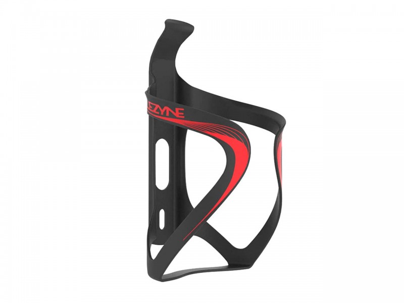 Фляготримач на велосипед Lezyne Carbon Team Cage чорний / матовий червоний