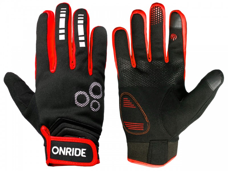 Велорукавички Onride Pleasure 20 (червоний/чорний, L)
