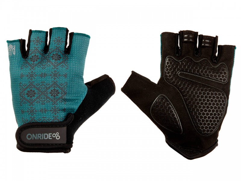 Велорукавички без пальців Onride Hold 20 Ornament (зелений, L)