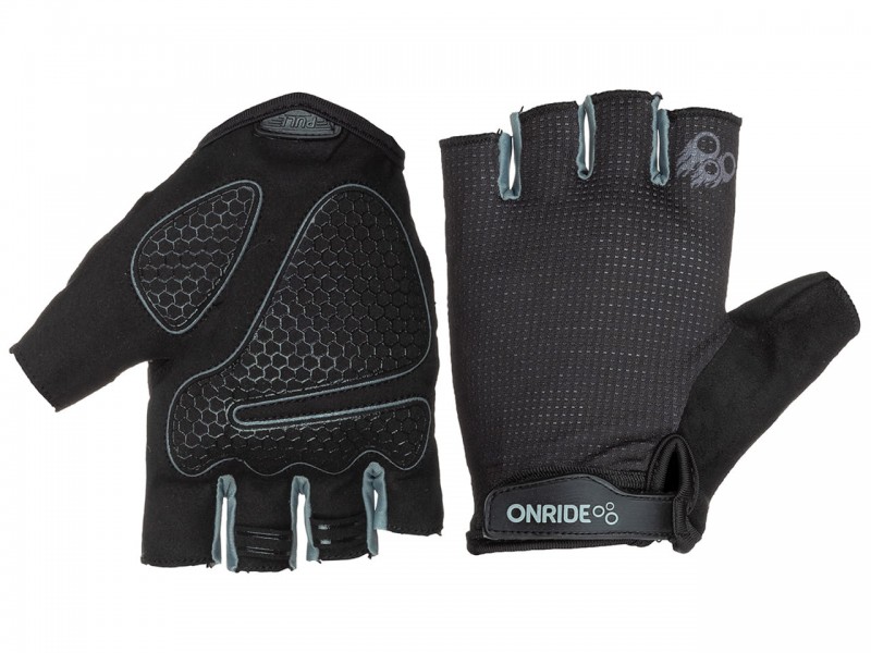 Велорукавички без пальців Onride Hold 30 Fire (чорний, L)
