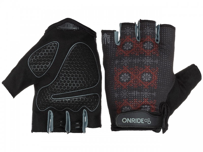 Велорукавички без пальців Onride Hold 30 Ornament (чорний, M) Велорукавички без пальців Onride Hold 30 Ornament (чорний, M)