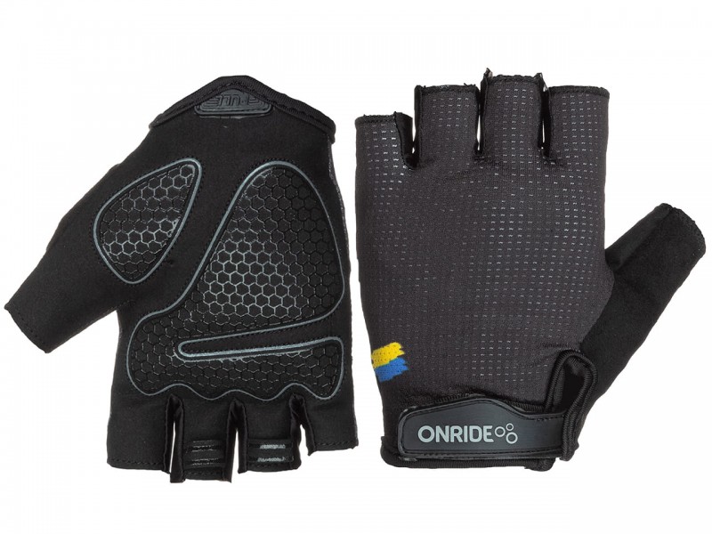 Велорукавички без пальців Onride Hold 30 UA (чорний, L)
