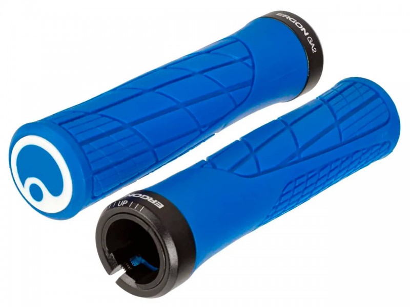 Гріпси на велосипед Ergon GA2 (136 мм, з замком, Midsummer Blue)