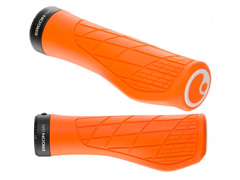 Грипсы на велосипед Ergon GA3-L (136 мм, с замком, Juicy Orange)