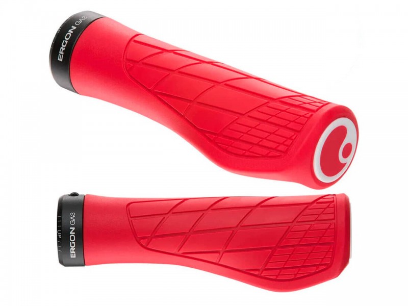 Грипсы на велосипед Ergon GA3-L (136 мм, с замком, Risky Red)