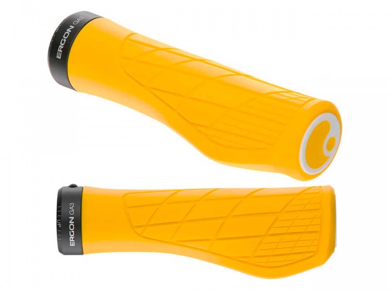 Грипсы на велосипед Ergon GA3-L (136 мм, с замком, Yellow Mellow)