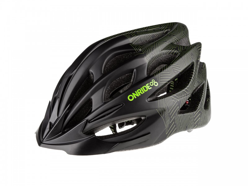Шолом велосипедний Onride Mount чорний/зелений L (58-61 см)