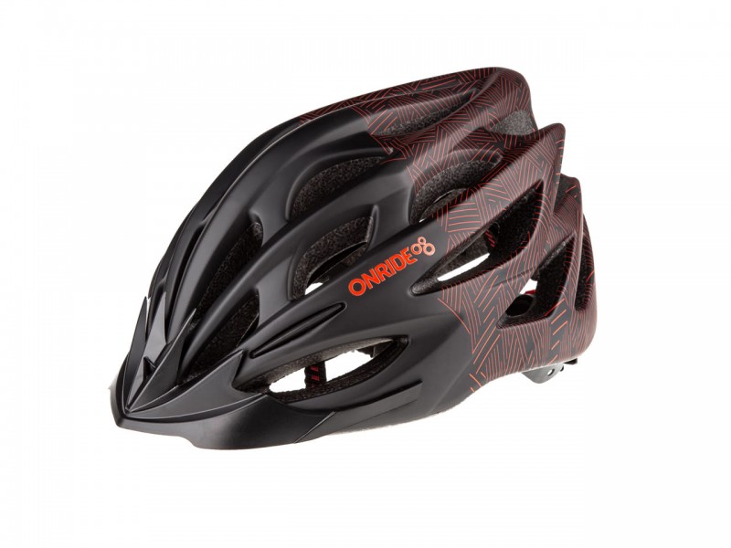 Шолом велосипедний Onride Mount чорний/червоний L (58-61 см)