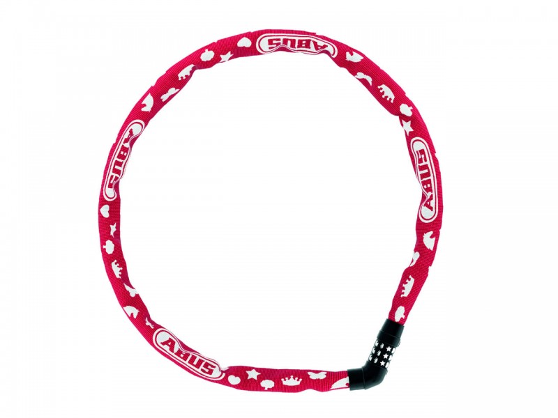 Велозамок з ланцюгом ABUS 4804C/75 Steel-O-Chain Red Symbols