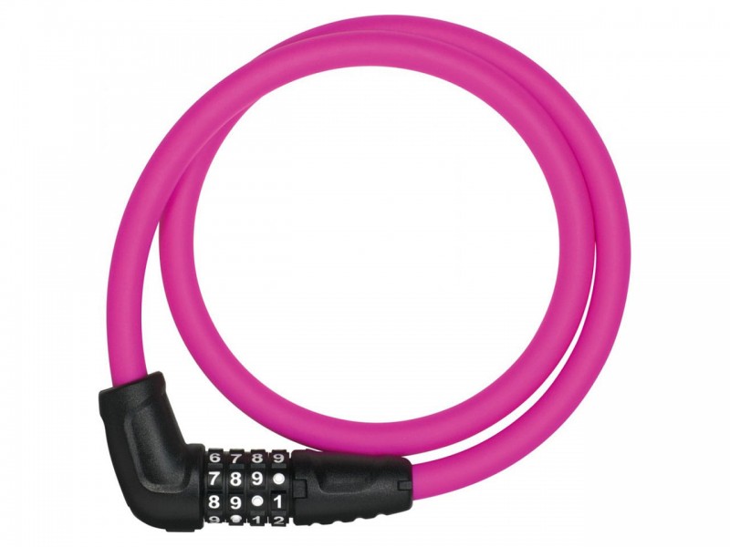 Велозамок з тросом ABUS 5412C/85 Numerino Pink