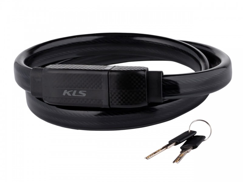 Велозамок з тросом KLS Loop 2x4.8x24х900мм чорний