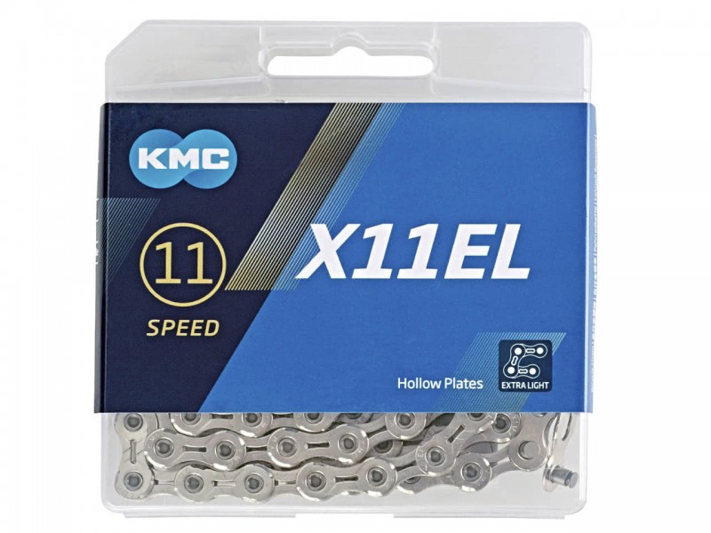 Ланцюг на велосипед 11S KMC X11EL Silver 118L з замком