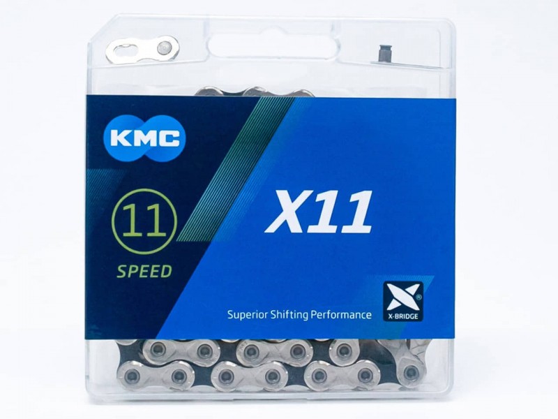 Ланцюг на велосипед 11S KMC X11 Silver/Black 114L з замком