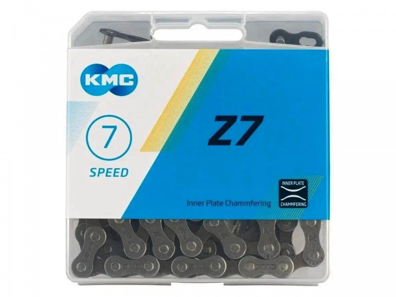 Ланцюг на велосипед 6/7S KMC Z7 Grey/Brown 114L з замком