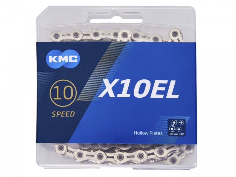 Ланцюг на велосипед 10S KMC X10EL Silver 114L з замком