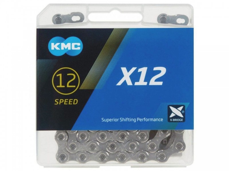 Ланцюг на велосипед 12S KMC X12 Silver 126L з замком