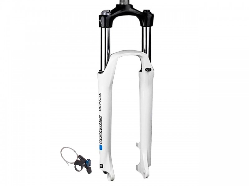Вилка на велосипед 27.5" Suntour SF15 XCM DS RL (пружинно-масляна, 100мм, 1.1/8", white)