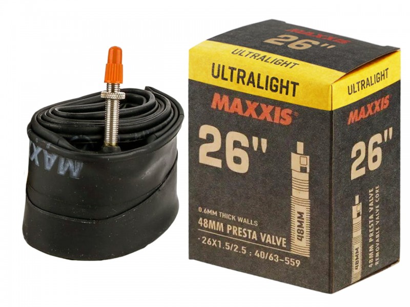 Камера для велосипеда 26"x1.50/2.50" Maxxis Ultralight (40/63-559) FV 48мм