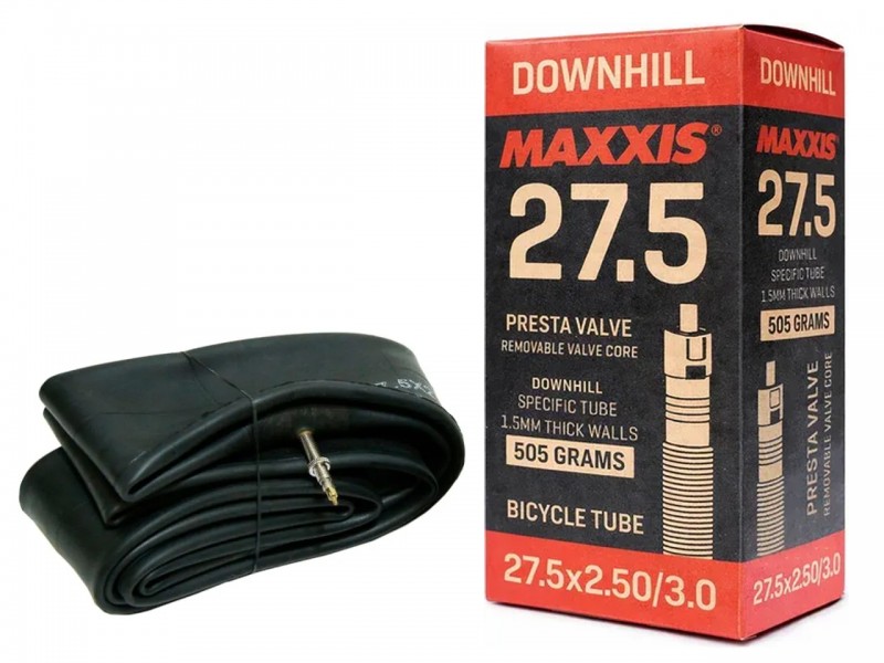 Камера для велосипеда 27.5"x2.50/3.00" Maxxis Downhill (63/76-584) FV 48мм Камера для велосипеда 27.5"x2.50/3.00" Maxxis Downhill (63/76-584) FV 48мм