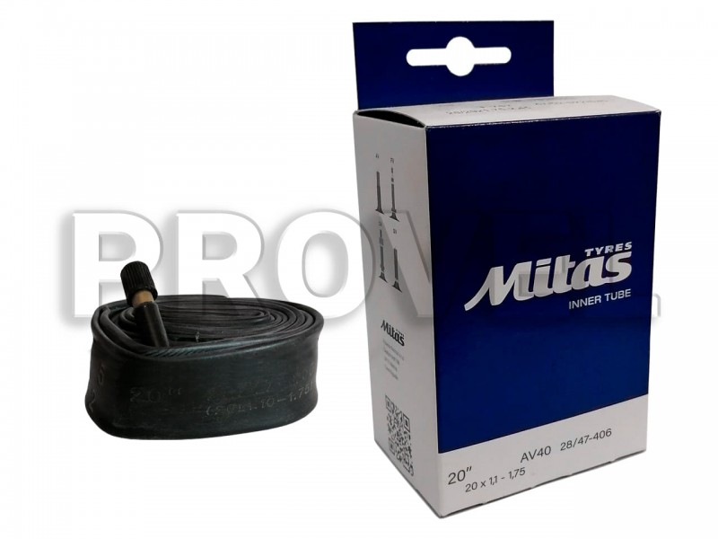 Камера для велосипеда 20"x1.10/1.75" Rubena&Mitas (28/47-406) AV 40мм
