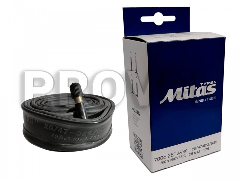Камера для велосипеда 700x28/45C Rubena&Mitas (28/47-622/635) AV 40мм