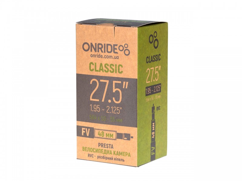 Камера для велосипеда 27.5"x1.95/2.125" Onride (50/55-584) FV 48мм розбірний