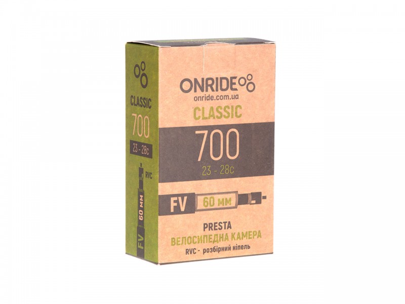 Камера для велосипеда 700x23/28C Onride (23/28-622) FV 60 мм розбірний