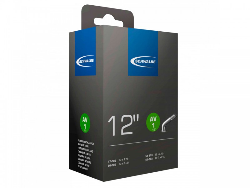 Камера для велосипеда 12"x1.90/2.50" Schwalbe AV1 (48/62-203) AV 40мм (45°)
