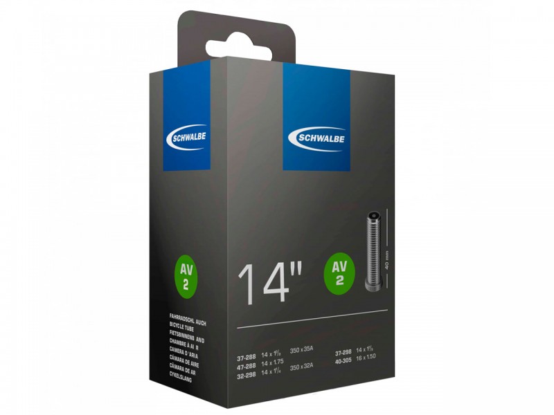Камера для велосипеда 14"x1.75/2.10" Schwalbe AV2 (47/54-254) AV 40мм