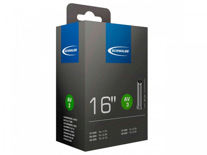 Камера для велосипеда 16"x1.75/2.10" Schwalbe AV3 (47/54-305) AV 40мм