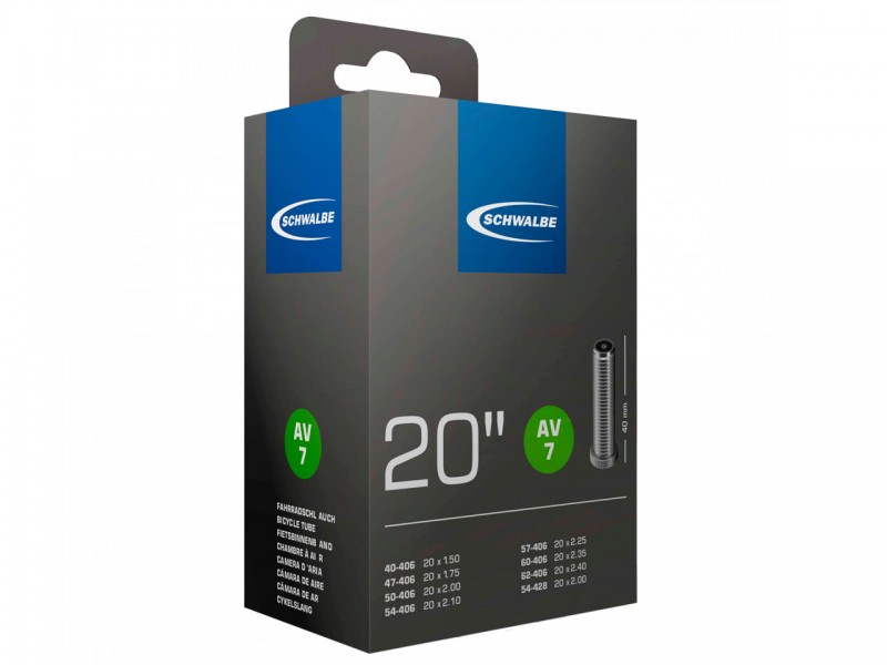 Камера для велосипеда 20"x1.50/2.50" Schwalbe AV7 (40/62-406) AV 40мм
