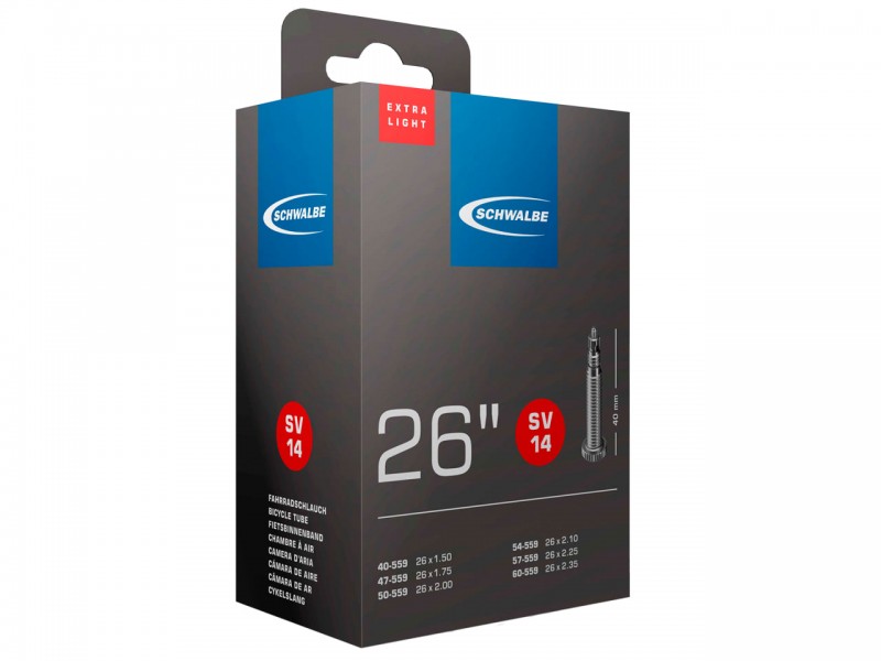 Камера для велосипеда 26"x1.50/2.35" Schwalbe SV14 Extra Light (40/60-559) SV 40мм