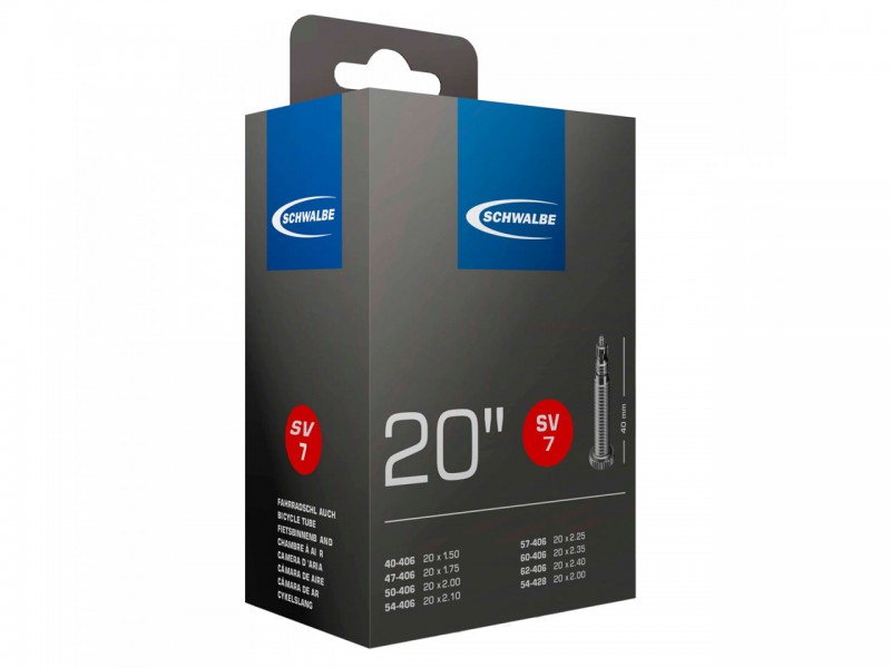 Камера для велосипеда 20"x1.50/2.50" Schwalbe SV7 (40/62-406) SV 40мм