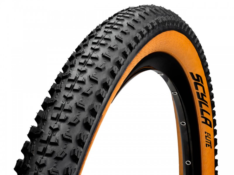 Покрышка на велосипед 29"x2.45" Rubena Scylla e-Lite (62-622) 60TPI, eBike, черный с бронзовой боковой стенкой